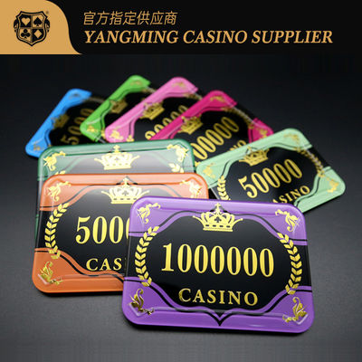 Beli Baru Custom High-transparan Akrilik Bronzing Poker Chips Waterproof UV Mark Kode Keamanan Casino Chips Disesuaikan pembuatan online