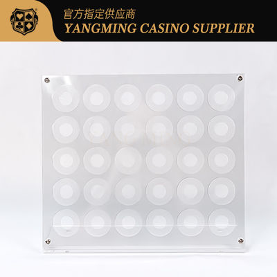 Beli Standar Kasino Tampilan Chip Akrilik Jelas Stand 30 Piece Poker Chip Set Rack pembuatan online
