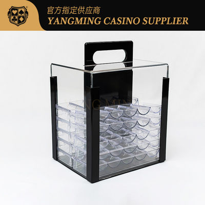 Beli 1000 Casino Poker Clay Chip Clear Acrylic Poker Chip Carrier-Termasuk 10 Chip Racks pembuatan online