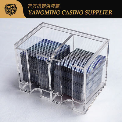Beli Acrylic 2 Compartment 8 Deck Discard Box Bacardi Discard Holder Kasino Poker Discard Holder pembuatan online