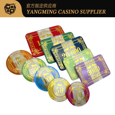 Beli 760 Buah Set Chip Akrilik Chip Poker Plastik Kristal Baccarat Koin pembuatan online