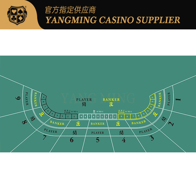 Beli Tikar Gaming Tahan Air Premium dengan Cetakan Merah yang Menampilkan Tata Letak Kasino Baccarat / Texas Poker Gabungan pembuatan online