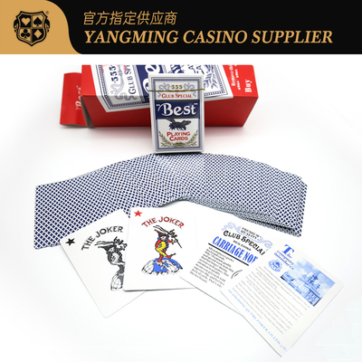 Beli Professional Merah Biru 280g Biru Core Poker Kartu Texas Baccarat Club Poker Game Kartu pembuatan online