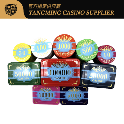 Beli Set Chip Baccarat Profesional 760-Potong Dua Tingkat Akrilik Poker Unit Mata Uang pembuatan online