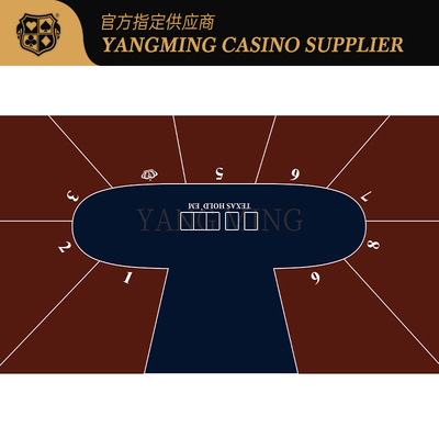 Beli High-End Casino Tablecloth Texas Hold'Em 9 Pemain Waterproof Game Tablecloth Desain Disesuaikan pembuatan online