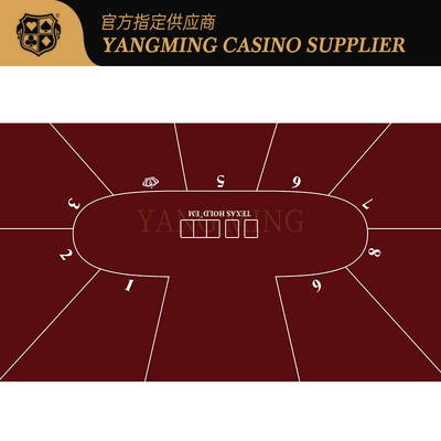 Beli Custom Texas Hold'em Poker Table Mat – 9 Player Casino Game Layout pembuatan online
