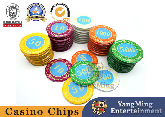 Beli 730 Pcs Acrylic Crystal Chips Set Permainan Poker Independen UV Violet pembuatan online