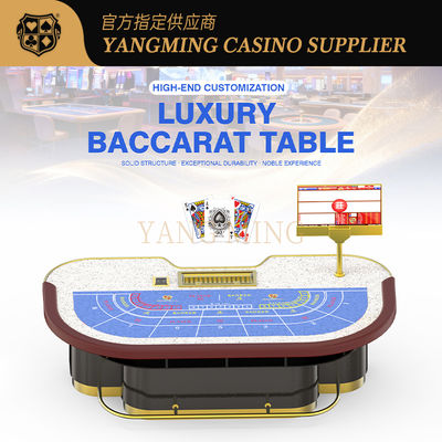 Beli 10 Persons High Quality Poker Table Solid Wood Baccarat Gambling Table For Sale pembuatan online