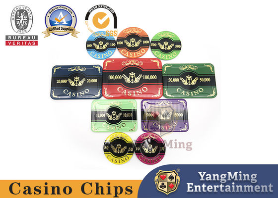 Beli 760 pcs Acrylic Premium Bronzing Kasino Poker Chip Set Untuk Hiburan pembuatan online