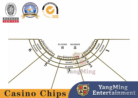 Beli Kain Poliester 100% Baccarat 5 - Tata Letak Meja Kasino Pemain Setengah Lingkaran Tata Letak Poker Dengan Warna Hijau pembuatan online