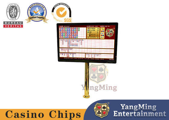 Beli Titanium Emas Kuning Baccarat Gambling Table 27 '' Tegak Display Bar Dukungan Pemegang pembuatan online