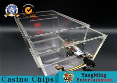 Beli Kotak Keamanan Akrilik Yang Jelas / Bermain Kartu Buang Pemegang Dengan Kunci Dan Kunci pembuatan online