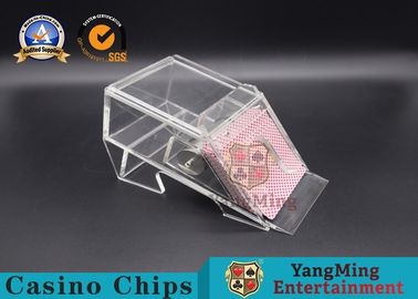 Beli Sepatu Kartu Kasino 1 Deck Tahan Lama, Sepatu Akrilik Didedikasikan Warna Hitam Atau Bening pembuatan online