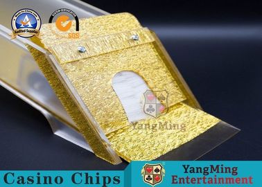 Beli 8 Decks Manual Bermain Kartu / Kartu Kasino Sepatu Dengan Tutup Akrilik Jelas 5-7mm Thinkness pembuatan online