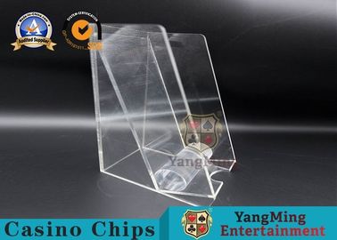 Beli Acrylic Square 8 Deck Pemegang Kartu Bermain Buang / Buang Rak Aksesoris Baccarat pembuatan online
