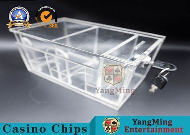 Beli Dua Sisi Kotak Permainan 8 Deck Pemegang Buang Akrilik Poker Dengan Kunci pembuatan online