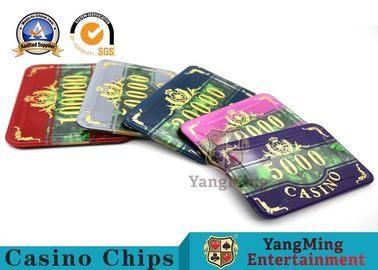 Beli Mode Bronzing Acrylic Ungu Kasino Poker Chip Set Anti - Palsu Disesuaikan pembuatan online