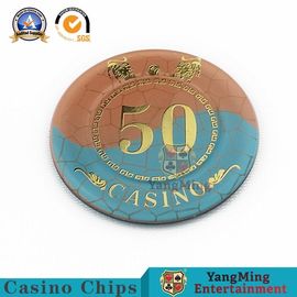 Beli Suhu Tinggi Bronzing Acrylic Casino Poker Chips Berbentuk Bulat pembuatan online