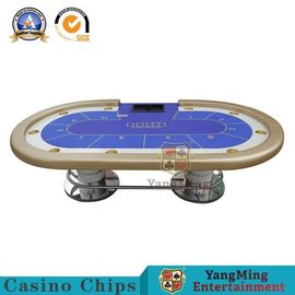 Beli Oval Shape Casino Poker Table Texas Hold'em Baccarat Square Table dengan 10 pemain pembuatan online