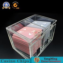 Beli Kasino 8 Deck Jelas Akrilik Bermain Kartu Buang Pemegang Dragon Tiger Baccarat Didedikasikan Dua Sisi Kotak pembuatan online