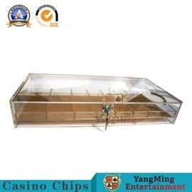 Beli Portabel Kasino Chip Tray Naga Harimau Meja Baccarat Tembus Kawat Emas Bawah Akrilik Pemegang Chip Plastik pembuatan online