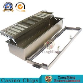 Beli Kustom Logam Besi Hybrid Poker Chip Tray Double Layer Rectangular pembuatan online