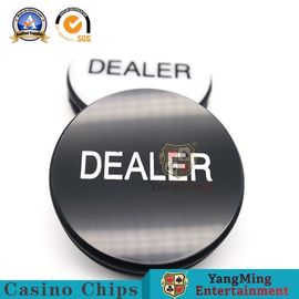 Beli 7X2cm Plastik Poker Texas Dealer Tombol Dua Wajah Deluxe Jumbo Hitam Ukiran Kristal pembuatan online