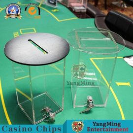 Beli Meja Poker Bermain Kartu Kotak Drop Akrilik Hitam Putaran Bawah Dengan Kunci Logam pembuatan online