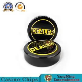 Beli Bahan Akrilik Texas Hold 'Em Poker Dealer Tombol Kartu Poker Bentuk Bulat Warna Hitam pembuatan online