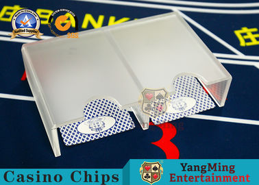 Beli Akrilik judi Poker pemegang kartu, Buram aksesoris meja kasino, 1-2 deck dengan 2 Exit Discard Holder pembuatan online