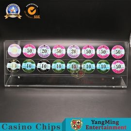 Beli Putaran Poker Chips Tampilan Pemegang / Pemegang Meja Kasino Roulette Sepenuhnya Transparan pembuatan online