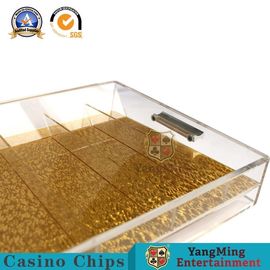 Beli 9 Baris Kasino Chip Tray Acrylic Cash Tips Meja Poker Drop Box Menangani Ganda pembuatan online