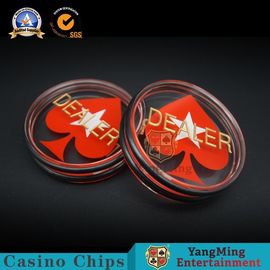 Beli Tahan lama Kasino Permainan Aksesoris Texas Club Poker 75mm Dealer Buang Tombol Acrylic Plastik Merah Hati pembuatan online