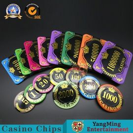 Beli Perjudian RFID Code Square Poker Chips / Personalised Rectangle UV 12g Casino Acrylic Chips Set pembuatan online