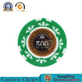 Beli 45mm Casino Berlian Poker Chips Set Texas Hold 'Em Poker 13.5 / G Clay Komposit Dengan Logam Dalam pembuatan online