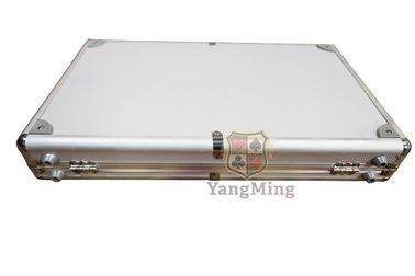 Beli Mewah 600 pcs Aluminium 14g Tanah Liat Chip Kotak Kasino Kasino Portabel Spons Perak Roulette Blackjack Chips Kasus pembuatan online