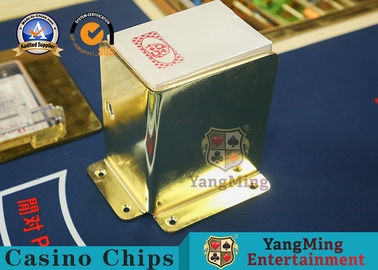 Beli Baccarat Poker Table Aksesoris Warna Emas Stainless Steel Disesuaikan 8 Deck Bermain Kartu Berdiri Buang Pemegang pembuatan online