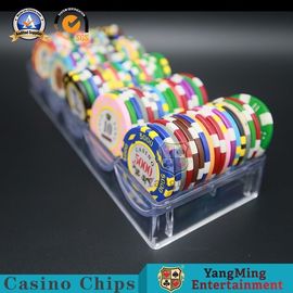 Beli 3.3mm Tanah Liat Gambling Casino Chip Tray Penuh Transparan Plastik Chip Kasus 100 PCS pembuatan online