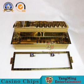 Beli Superior Casino VIP Club Double Layer Gold Metal Chips Tray 2 Metal Lock Gambling Chips Float 10 Baris Kombinasi Kasus pembuatan online