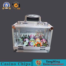 Beli Aluminium Alloy Ganda Terbuka Acrylic Chips Pembawa Texas Poker Putaran Chips Menangani Dengan Kunci Logam pembuatan online