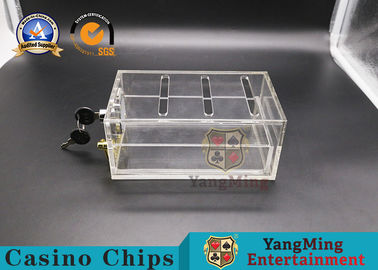 Beli Pemegang Kartu Penuh Transparan 8 Deck Bermain Kartu Untuk Klub VIP Permainan Dengan Kotak Buang Kunci pembuatan online