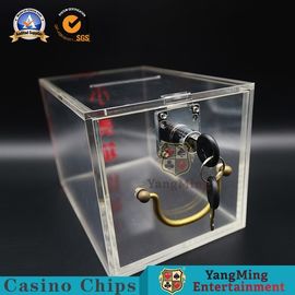 Beli Kustom Penuh Jelas Dikunci Kotak Uang / Kartu Akrilik Pemegang Kasino 8 Deck Bermain Plastik Kotak Uang Drop pembuatan online