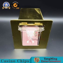 Beli Stainless Steel Titanium Kuning Pemegang Kartu Bermain Kartu GamblingTable Kotak Kartu Tersembunyi pembuatan online