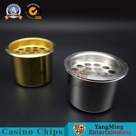 Beli Industri Kasino Permainan Aksesoris Kustom Stainless Steel Warna Silver Asbak Meja Judi Pemegang Air Khusus pembuatan online