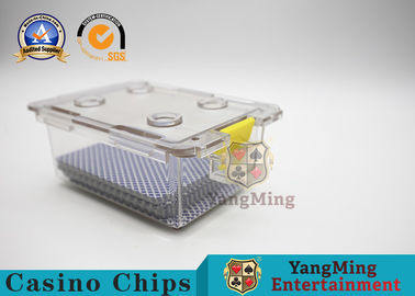 Beli Push - Tarik Plastik 2 Deck Poker Buang Pemegang / Kasino Bermain Kartu Carrier Dengan Kunci Keamanan pembuatan online