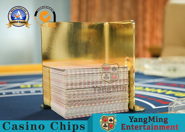 Beli Kasino Permainan Aksesori Tahan Lama Yellow Poker Logam Bermain Kartu 100 * 65 * 120mm pembuatan online