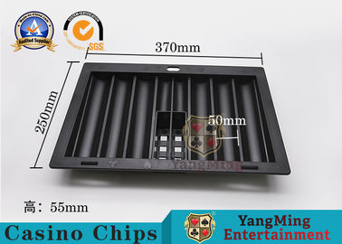 Beli Texas Hold'Em Poker Club 6 Baris Meja Kasino Chip Tray Float Gambling Didedikasikan Pembawa Chip Plastik Warna Hitam pembuatan online