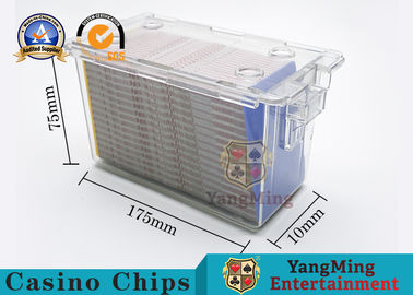 Beli Security 8 Deck Poker Buang Pemegang / Pembawa Kartu Akrilik Untuk Permainan Baccarat pembuatan online
