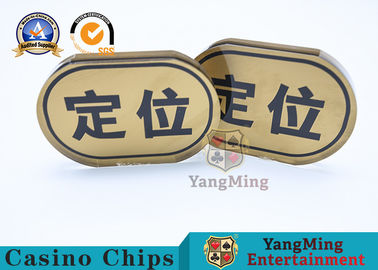 Beli 12mm Tebal Spidol Baccarat Gambling Meja Poker Layar Sutra Emas Oval Pemosisian Merek pembuatan online