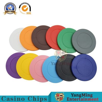 Beli Chip Permainan Bulat Monokromatik Plastik Untuk Meja Roulette Poker pembuatan online